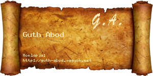 Guth Abod névjegykártya